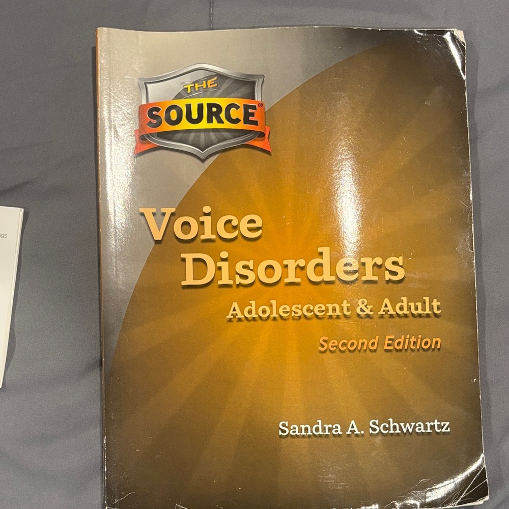 Voice Disorders Book - Orange Cover